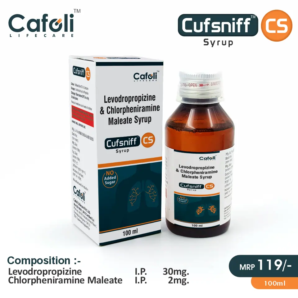 Levodropropizine 30mg + Chlorpheniramine 2mg Syrup at Best Price in PCD Medical Pharma for Cough & Allergy Relief
